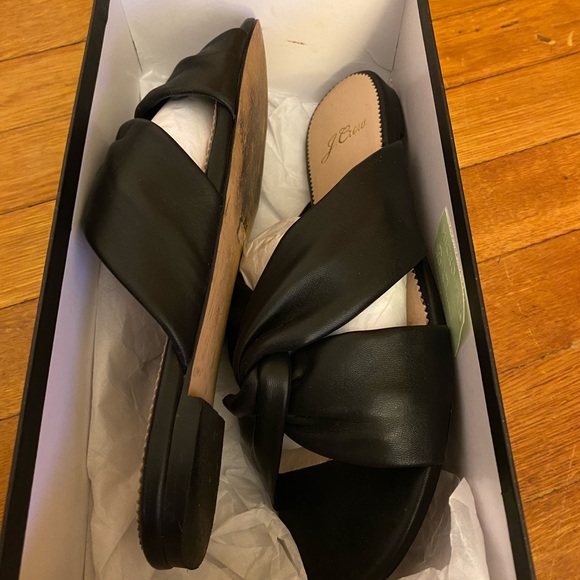 J CREW METALLIC leather Slides - Picture 3 of 5